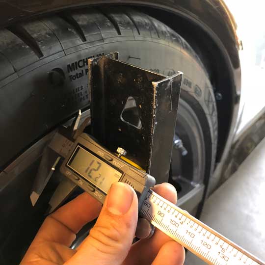 camber measuremnt using digital caliper